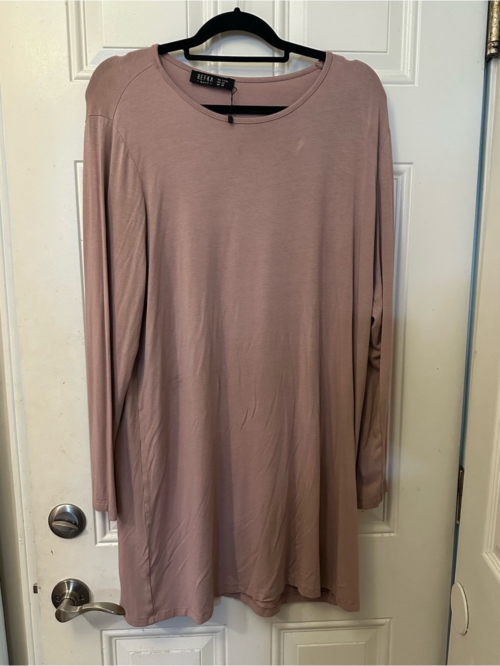 Classic Casual Light pink Long-Sleeve Swing Dress or Long Top plus size 14
